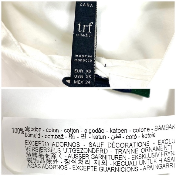 ZARA Trf Front Stripe Piping Tape Shirt-Dress in White - Picture 5 of 10